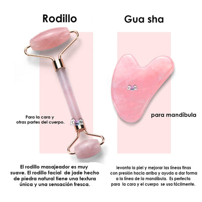 Rodillo Facial De Cuarzo Ruby Face