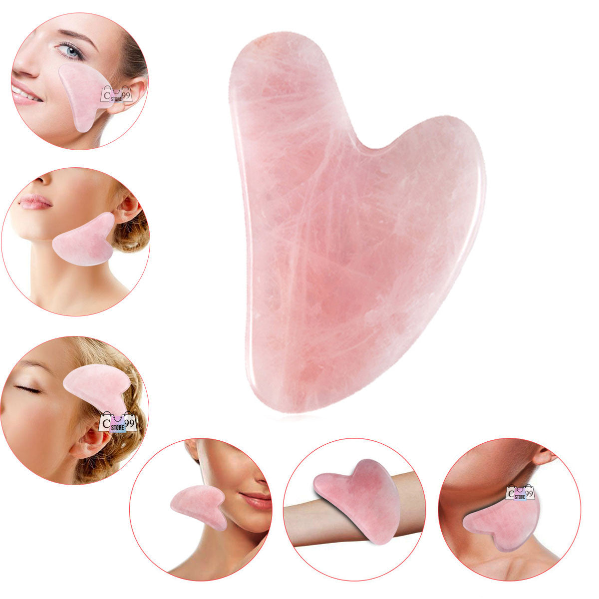 Rodillo Facial De Cuarzo Ruby Face