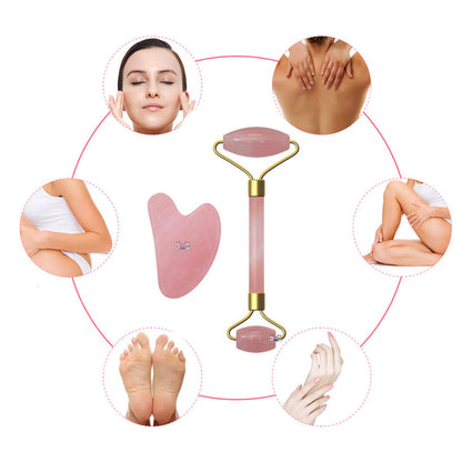 Rodillo Facial De Cuarzo Ruby Face