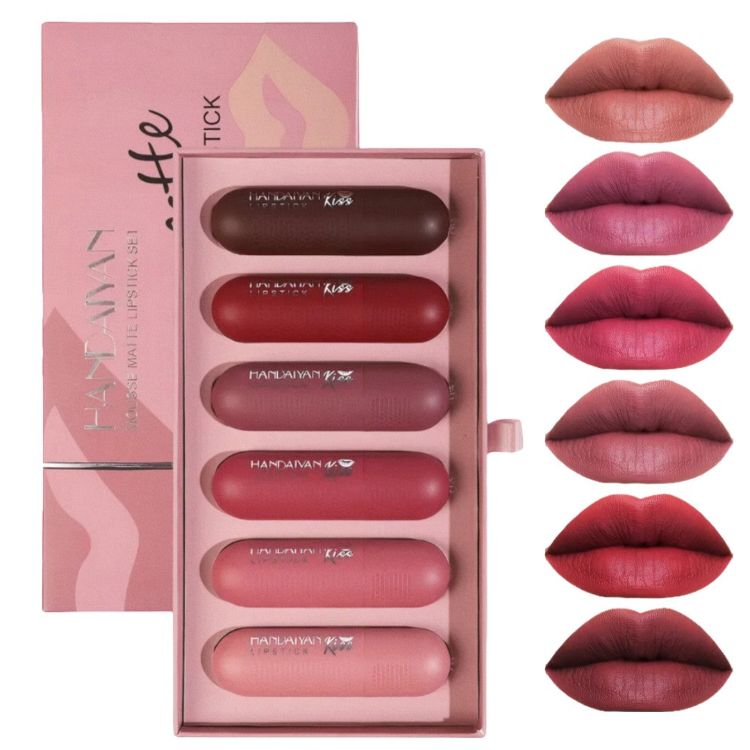 Labial Mate Larga Duración X6 en bala